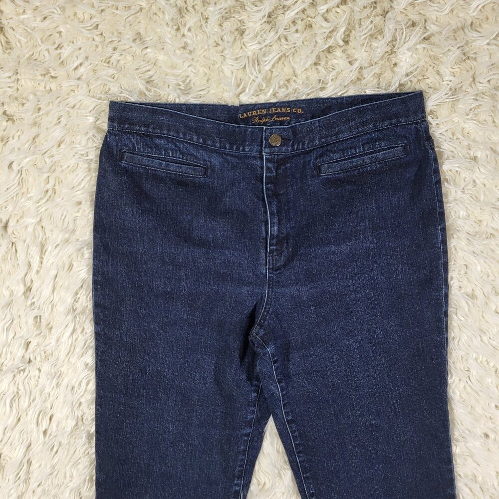 Lauren Jeans Co. by Ralph Lauren Classic Straight Leg Denim Jeans - Size 12 - Picture 2 of 13